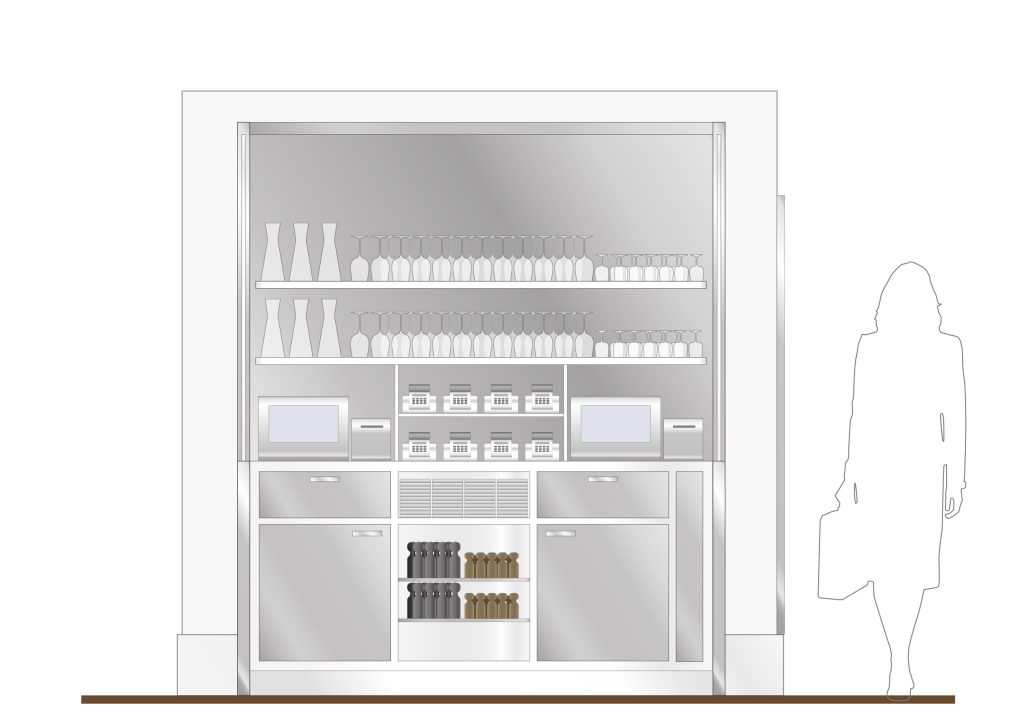 Design du bar Publicis Drugstore réalisé en Corian, il est situé Avenue des Champs-Élysées à Paris. Création de Claude Lecante designer à Paris. #publicisdrugstore @publicisdrugstore @claudelecante #architecture @retail