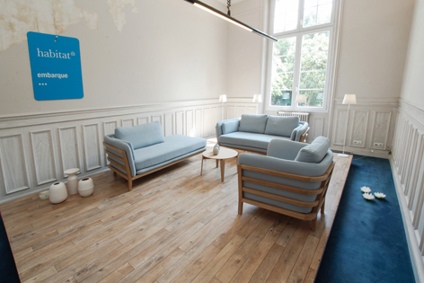 Conception de la scénographie pour la présentation à la presse de la collection Habitat automne/hiver 2013. Exposition dans immeuble anciennement occupé par des jésuites, Paris 04 Design de la scénographie, des mobiliers et réalisation du graphisme. Surface d’exposition : 500 m2 #scenography @scenography #habitat #furniture #claudelecante @claudelecante @scenography