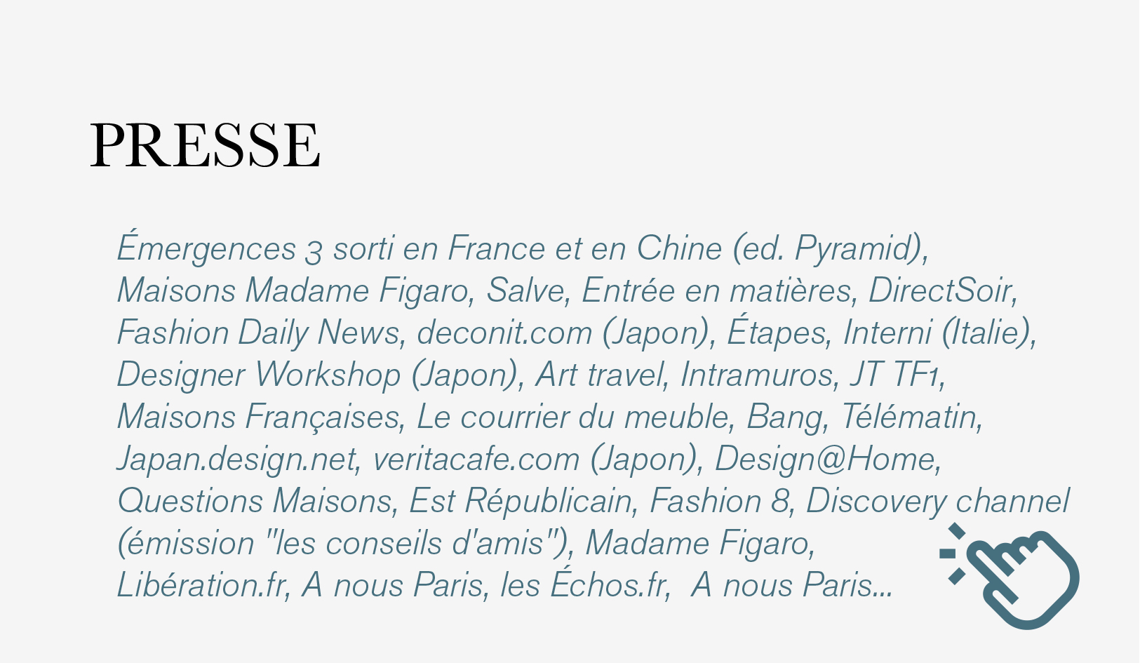 Site internet du studio Claude Lecante, agence d'architecture d'intérieur, de design, scénographie et signalétique basée à Paris. Présente depuis 25 ans elle met son savoir faire au service de ses différents clients pour réaliser des appartements, boutiques, expositions. @claudelecante #claudecante