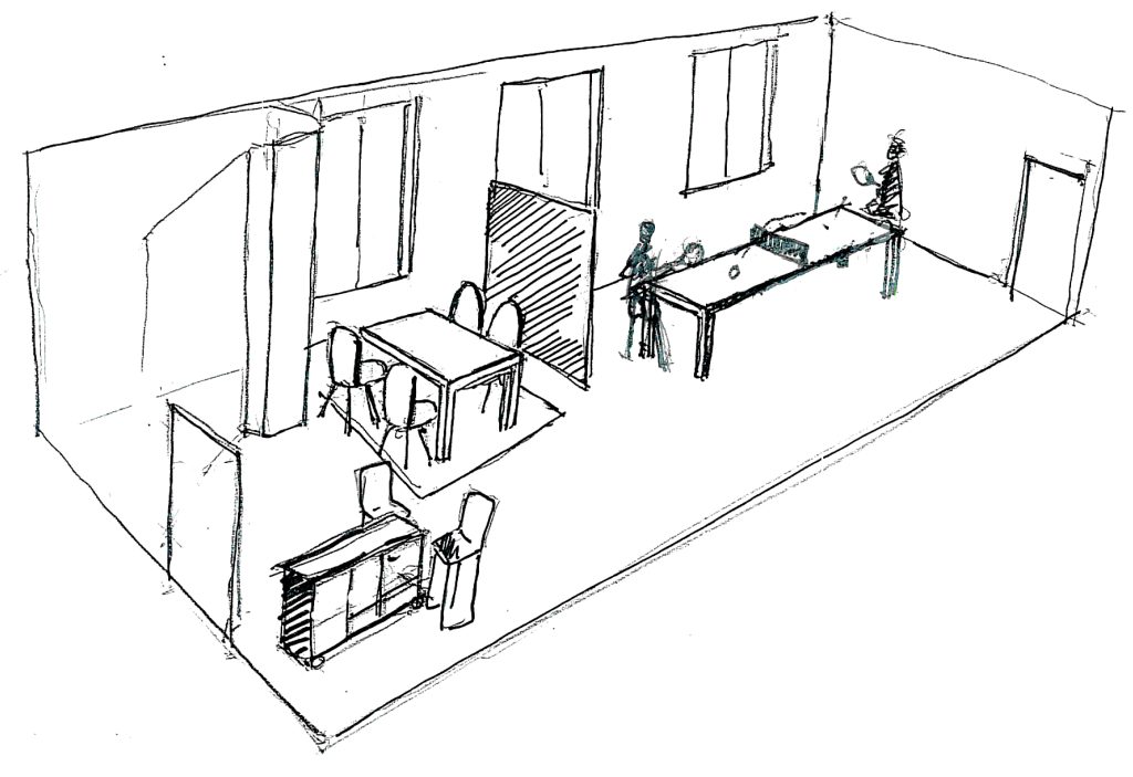 Pour une société de consultants, organisation et implantation d’espaces de bureaux. Aménagement des salles de recrutement, création d’un parcours scénographié, espaces de détente. Surface 600 m2
