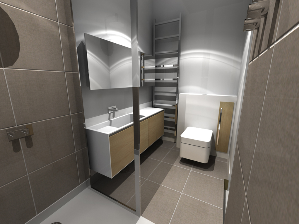 Conception et étude pour la rénovation d’une salle de bain, la création d’un dressing sur mesure et autres mobiliers. Non réalisé.