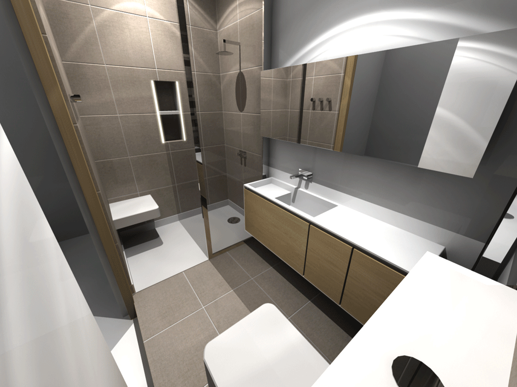 Conception et étude pour la rénovation d’une salle de bain, la création d’un dressing sur mesure et autres mobiliers. Non réalisé.