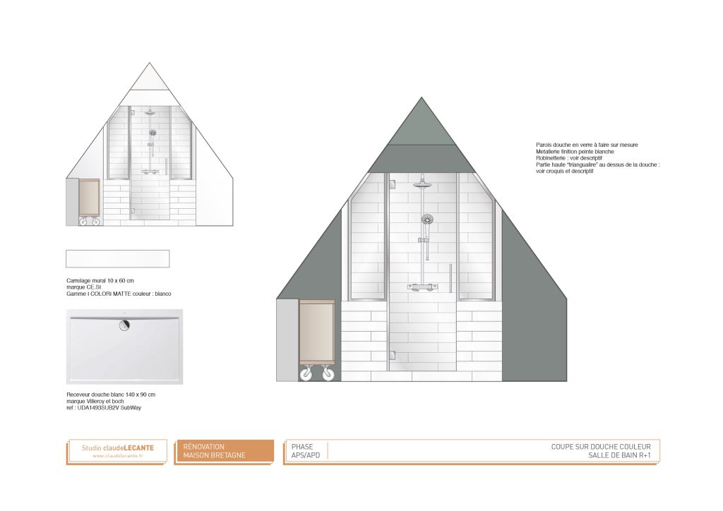 Suite à l’achat d’une maison, rénovation comprenant une étude pour la réalisation de chambres, un espace commun et une salle de bain pour 2 enfants. Réagencement total et design de mobilier paroi permettant la séparation des chambres pouvant être évolutives et réouvrir l’espace dans le futur. Le mobilier dans les chambres et la salle de bain fait intégralement parti du projet du traitement des espaces. design Claude Lecante