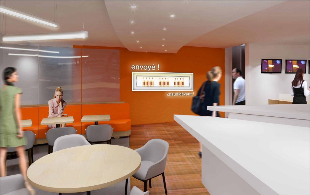 Design du bar Publicis Drugstore réalisé en Corian, il est situé Avenue des Champs-Élysées à Paris. Création de Claude Lecante designer à Paris. #publicisdrugstore @publicisdrugstore @claudelecante #architecture @retail