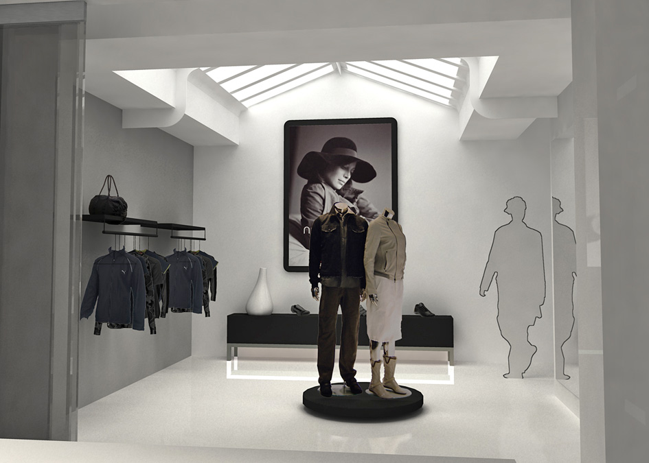 Conception du showroom de la marque Puma à Paris. Création d'espaces selon les collections de la marque Puma, design d'un mur de présentation des collections avec tennis, casquettes et vêtements sur un mur inédit en Corian. Design de tous les supports en Corian. Conception d'un lieu pour la arque Puma Nuela avec une ambiance plus sobre. Conception et design des mobiliers et objets par Claude Lecante. #puma @puma @lecante @showroom puma