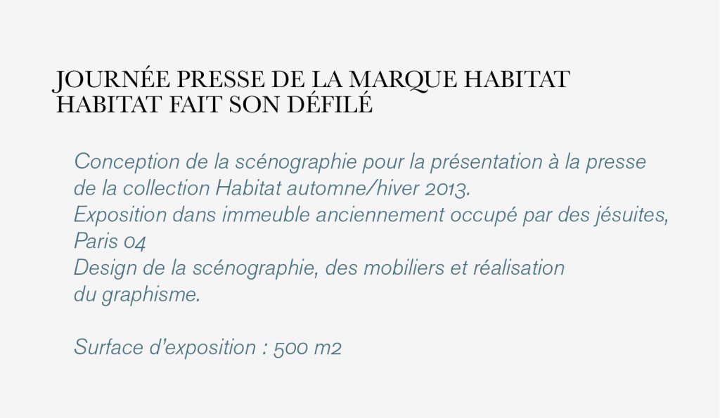 exposition scénographie Habitat