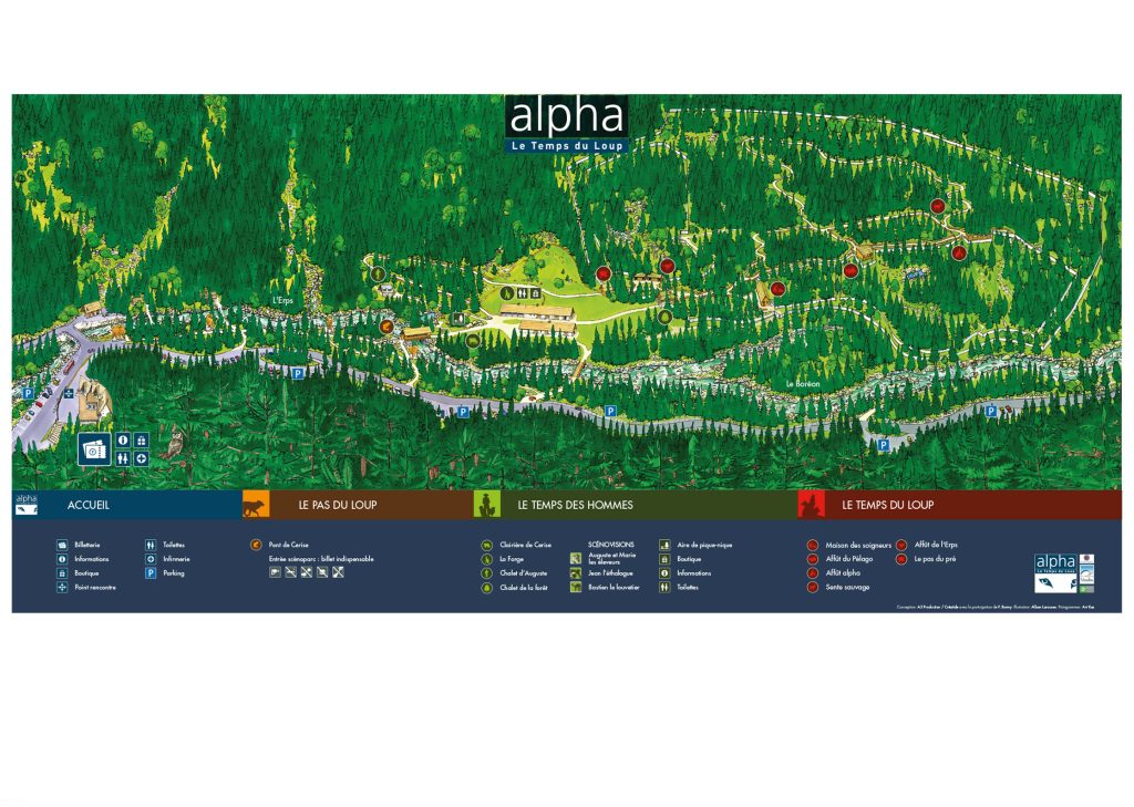 Programmation et implantation signalétique. Conception graphique et design de l’ensemble des mobiliers du scénoparc. Création de la gamme de mobilier signalétique (panneaux routiers, de localisation et directionnels...) Panneaux en aluminium sérigraphiés montés sur support bois pour l’extérieur et en corian sublimé pour l’intérieur. Graphisme en collaboration avec Artkas #saint_martin_de_vesubie #letempsduloup #lecanteclaude