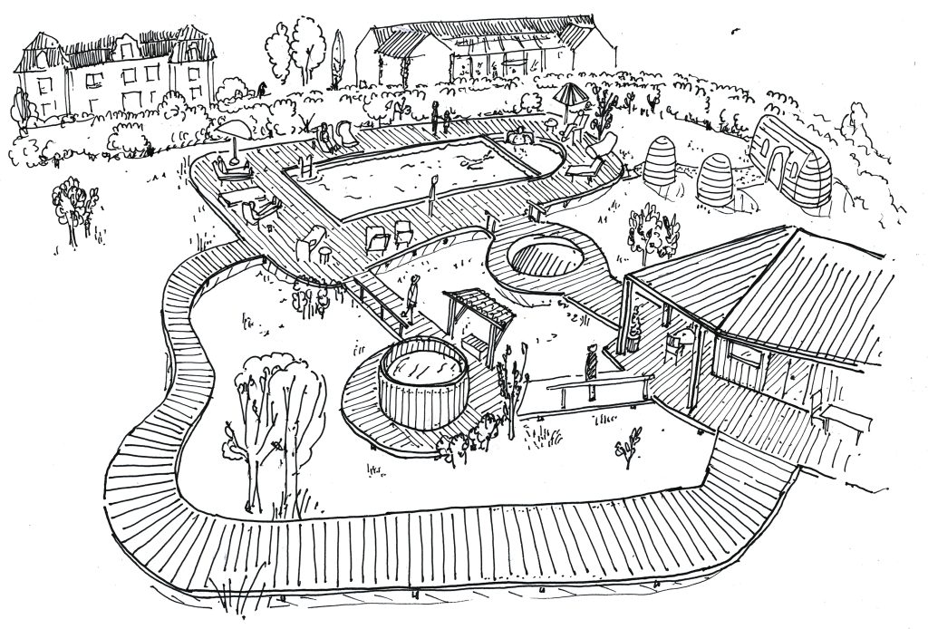 Pour nos projets ou pour différentes agences de communication 
ou de design, réalisations de croquis fait main servant 
à des appels d’offres, dossiers d’esquisses et développements 
de projets.
Suite à un brief avec ou sans image existante, mettre 
sur papier les concepts, volumes et histoires que l’agence
souhaite proposer à leurs clients.
#drawing #croquis_architecture
#claude_lecante #design_graphique #graphisme #dessinmain