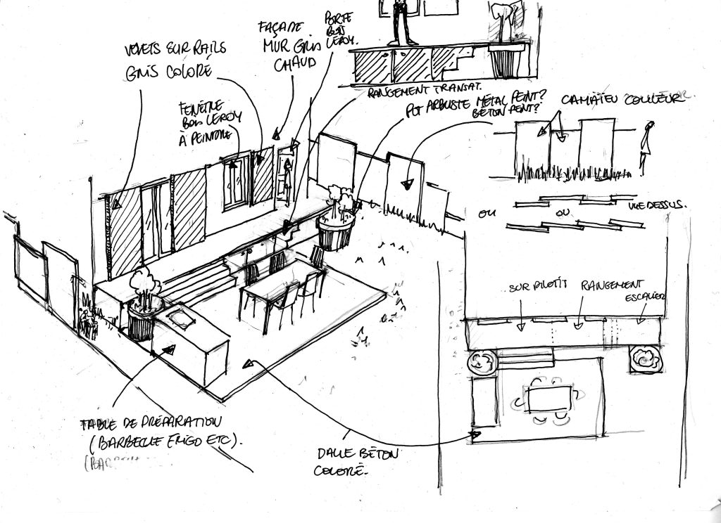 Pour le catalogue et/ou le site internet de Leroy Merlin, dans le cadre des «cahiers d’idées» propositions d’aménagement et d’astuces de construction. D’après un briefing avec cible fournie, rendu de différents concept pour validation. Puis conception des espaces et design des mobiliers avec comme contrainte l’utilisation des matériaux vendus chez Leroy Merlin. Conception, design et ambiance, plans de fabrication du décor pour la future réalisation des photographies servant au catalogue. design : Claude Lecante #leroymerlin @leroymerlin @claudelecante