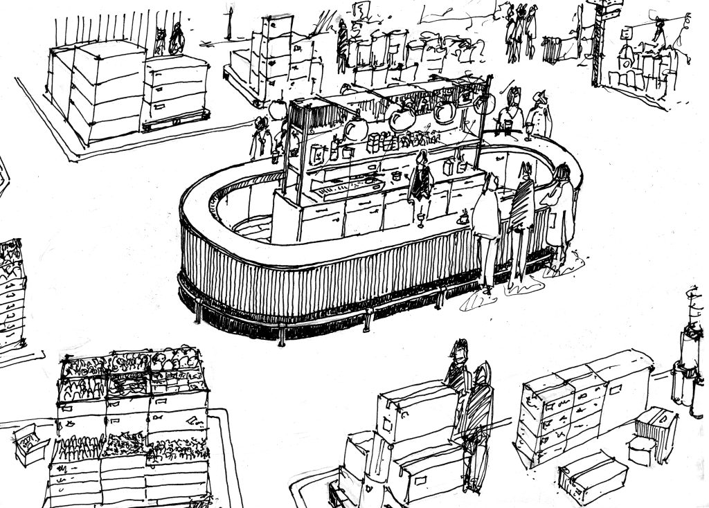 Pour nos projets ou pour différentes agences de communication ou de design, réalisations de croquis fait main servant à des appels d’offres, dossiers d’esquisses et développements de projets. Suite à un brief avec ou sans image existante, mettre sur papier les concepts, volumes et histoires que l’agence souhaite proposer à leurs clients. #drawing #croquis_architecture #claude_lecante #design_graphique #graphisme #dessinmain