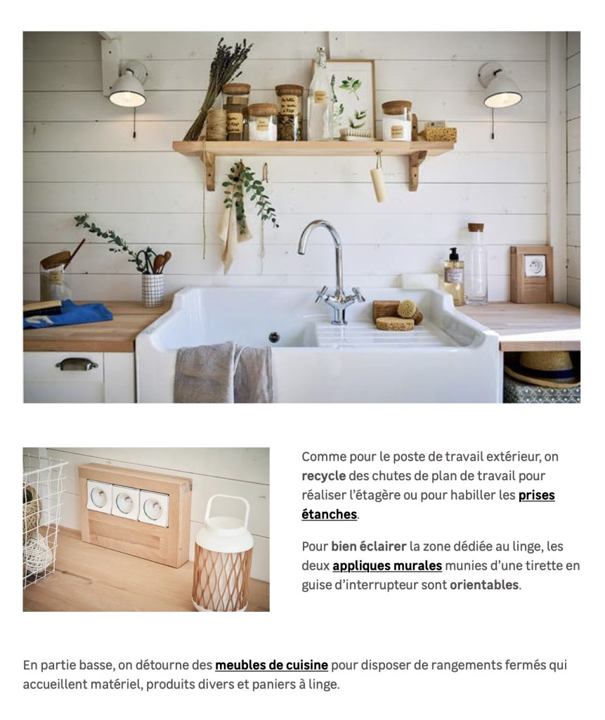 Pour le catalogue et/ou le site internet de Leroy Merlin, dans le cadre des «cahiers d’idées» propositions d’aménagement et d’astuces de construction. D’après un briefing avec cible fournie, rendu de différents concept pour validation. Puis conception des espaces et design des mobiliers avec comme contrainte l’utilisation des matériaux vendus chez Leroy Merlin. Conception, design et ambiance, plans de fabrication du décor pour la future réalisation des photographies servant au catalogue. design : Claude Lecante #leroymerlin @leroymerlin @claudelecante