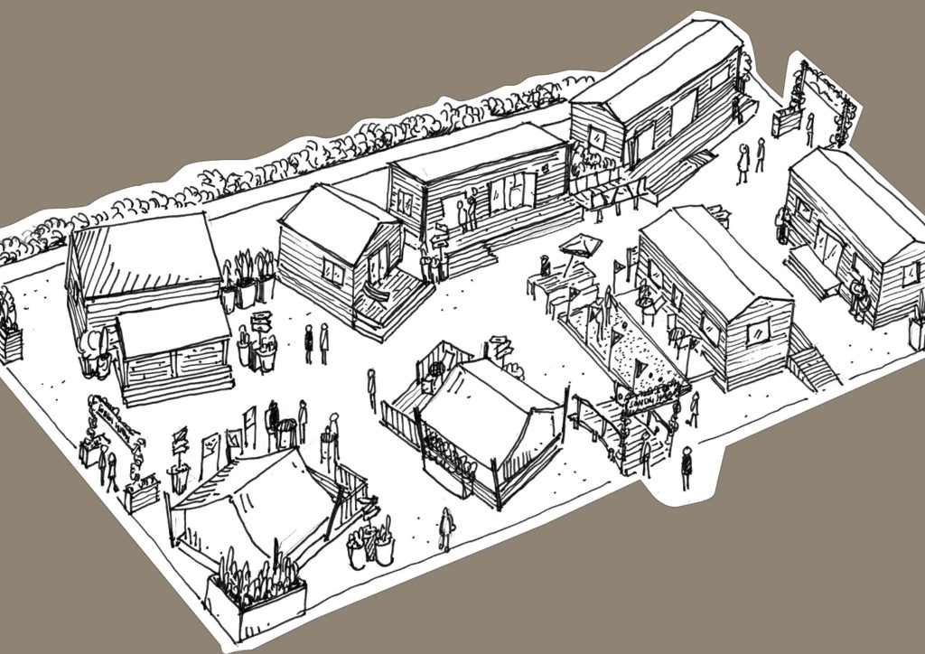 Scénographie pour la présentation des produits de Sunshine Habitat lors de salon en indoor ou outdoor. Concept d’une déambulation conçue comme un petit village, installation d’une buvette et d’un boulodrome afin de créer des espaces de rencontres. Arrivée par un petit pont en bois (matériau prédominant chez Sunshine Habitat) qui permet de survolé l’espace et de mettre les visiteurs dans une situation de balade. #sunshinehabitat #scenography #stand #scenographie_lecante