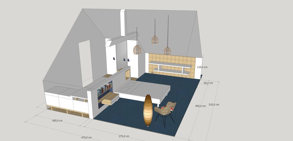 Pour le catalogue et/ou le site internet de Leroy Merlin, dans le cadre des «cahiers d’idées» propositions d’aménagement et d’astuces de construction. D’après un briefing avec cible fournie, rendu de différents concept pour validation. Puis conception des espaces et design des mobiliers avec comme contrainte l’utilisation des matériaux vendus chez Leroy Merlin. Conception, design et ambiance, plans de fabrication du décor pour la future réalisation des photographies servant au catalogue. design : Claude Lecante #leroymerlin @leroymerlin @claudelecante