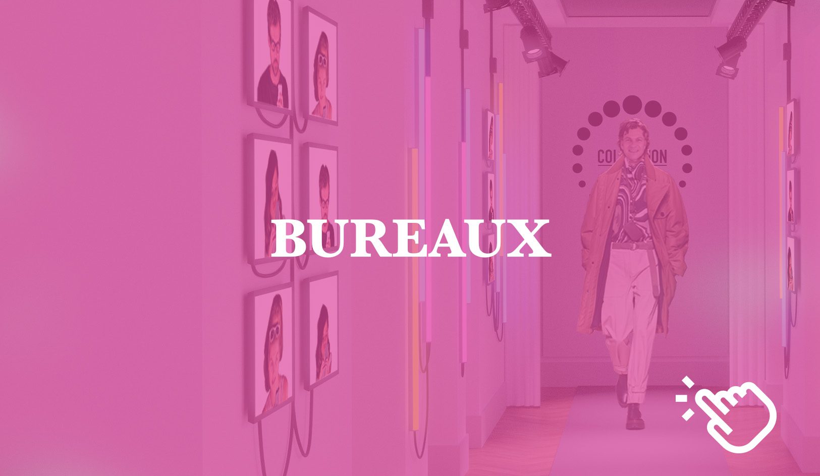 Pour une société de consultants située près des Champs-Élysées, scénographie dans le couloir principal des bureaux afin de personnaliser les lieux de manière ludique. Proposition d’un aménagement suggérant un défilé de mode. Créer un intéractivité entre le déplacement du personnel et le lieu qui installe un jeu et casse la sérénité ambiante. #scenography @claudelecante #scenography_desk