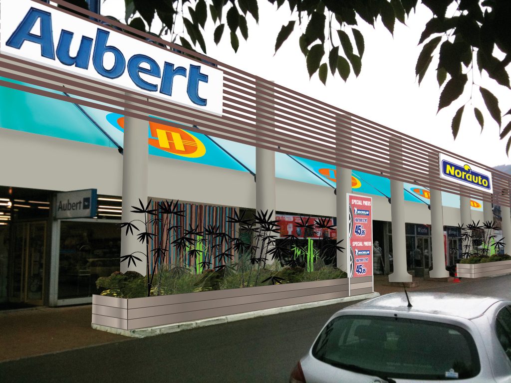 Création de la nouvelle identité architecturale des façades et du mail. Organisation des espaces et design des mobiliers intérieurs et exterieurs. Réalisation des images, et plans. Nouvelle identité graphique et graphisme : Agence Saisons. #retaildesign @claudelecante #retailsignage #nicelingostière