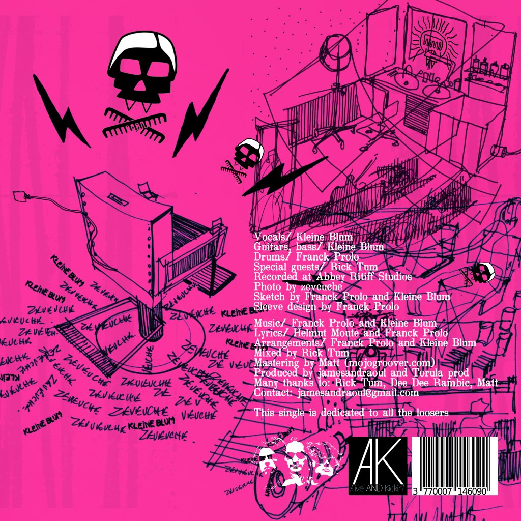 Création de la charte graphique pour le groupe de rock’n’hair Zeveuche. Mise en œuvre de la communication. Exécution d’illustrations et conception d’affiches et de flyers. Réalisation du graphisme de leur premier 45t comprenant pochette, stickers, leaflet. #zeveuche #rocknhair #designlecante