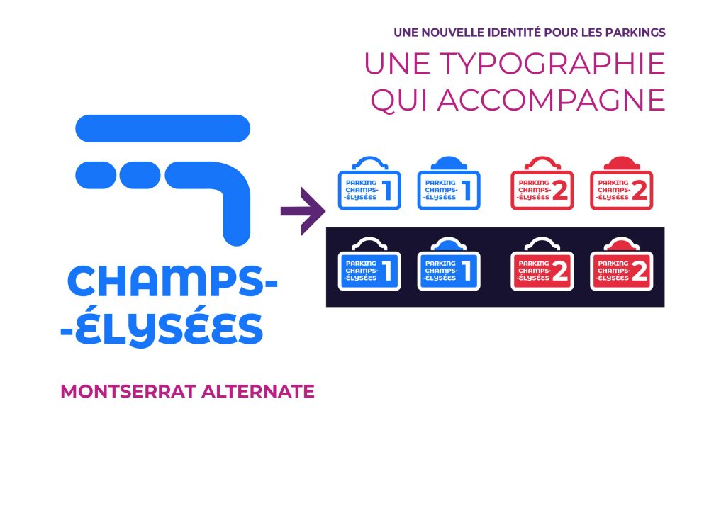 Pour la société Indigo Park, suite à un travail amenant à renommer des parkings, création de pictogrammes permettant de distinguer les 2 espaces. Réalisation de frises graphiques venant à la fois animer les parkings et localiser les sorties desservies. #indigopark #parkdesign #parkwayfinding #parkingsignage @paris @champs-elysees