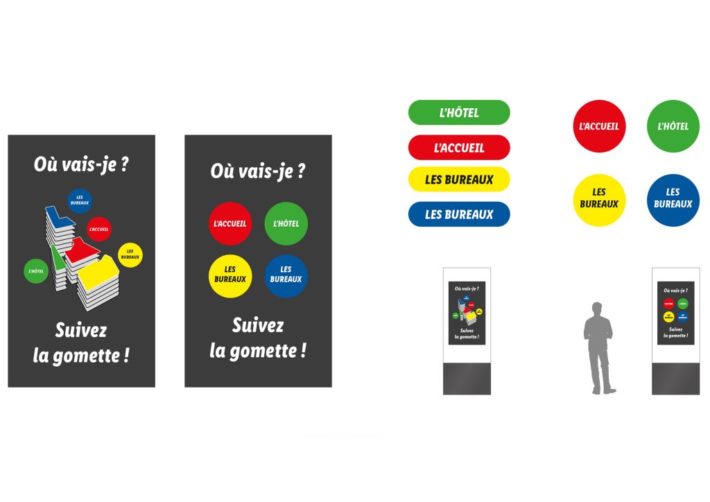 Dans le cadre de la construction du Campus Lidl, Conception et design de la signalétique du parking. Chaque accès du parking mène à un bâtiment différent ayant une fonction précise... L’hôtel, l’accueil, les bureaux, l’administration. Une couleur a été attribué pour chaque bâtiment. L’utilisateur pour se repérer n’a qu’ à suivre les gomettes colorées. Concept global, conception graphique, implantation sur plan, réalisation des fichiers d’exécution. #lecante #signage #lidl @lidl @lecante @signage @wayfinding wayfinding design Claude Lecante et cignaL.fr